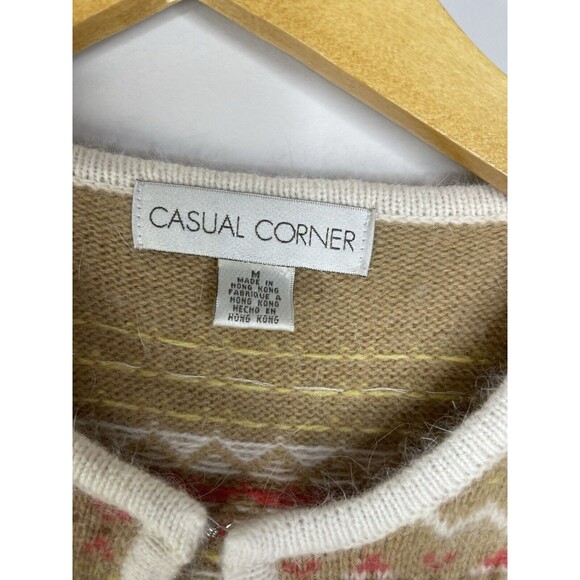 Casual Corner Womens 3/4 Sleeve Cardigan Size M VTG Fall Classic Grannycore - Picture 4 of 8